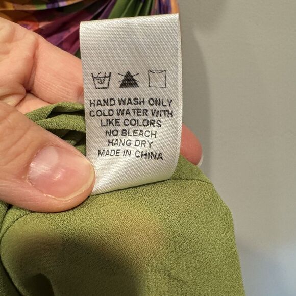 Dress Forum One Shoulder Floral Maxi Dress Side Cutout Boho Artsy Women sz Large - Picture 6 of 11